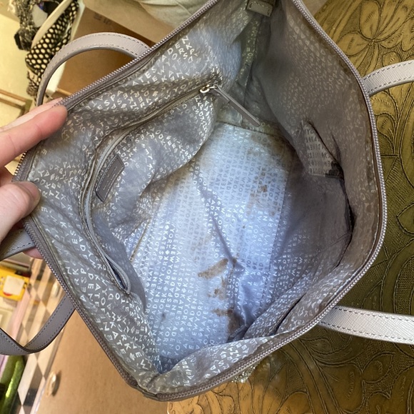 Kate Spade New York Greta Court Glitter Penny Tote Grey Silver | Imperfect - Picture 9 of 13